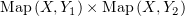 $ \Map (X,Y_1)\times \Map (X,Y_2) $