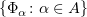 $ \{\Phi_\alpha\colon \alpha\in A\} $