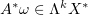 $ A^\ast\omega \in \Lambda^kX^\ast $