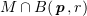 $ M\cap B(\pp,r) $