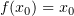 $ f(x_0)=x_0 $