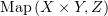 $ \Map (X\times Y, Z) $