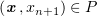 $ (\xx,x_{n+1})\in P $