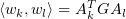$ \is{\be_k}{\be_l}=A_k^T G A_l $