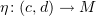 $ \eta\colon (c,d)\to M $
