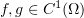 $ f,g\in C^1(\Omega) $