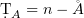 $ \d\vp_A=n-\r A $