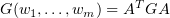 $ G(\be_1,\ldots,\be_m)=A^TG A $