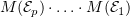 $ M(\E_p)\cdot\ldots\cdot M(\E_1) $