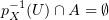 $ p_X^{-1}(U)\cap A = \emptyset $