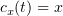 $ c_x(t) = x $