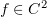 $ f\in C^2 $