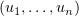 $ (\ga_1,\ldots,\ga_n) $