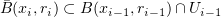 $ \bar B(x_i,r_i)\subset B(x_{i-1},r_{i-1})\cap U_{i-1} $