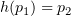 $ h(p_1)=p_2 $