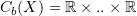 $ C_b(X) = \R\times..\times\R $