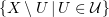 $ \{X\setminus U\, |\, U\in\rodz{U}\} $