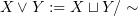 $ X\vee Y := X\sqcup Y /\sim $