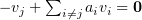$ -\al_j+\sum_{i\neq j}a_i\al_i=\0 $