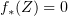 $ f_\ast(Z)=0 $