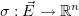 $ \si:\s{E}\to\R^n $