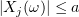 $ |X_j(\omega)|\leq a $