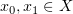 $ x_0,x_1\in X $