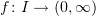 $ f\colon I\to (0,\infty) $
