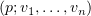 $ (p;\al_1,\ldots,\al_n) $