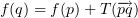 $ f(q)=f(p)+\vp(\ve{pq}) $