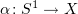 $ \alpha\colon S^1\to X $