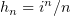 $ h_n=i^n/n $