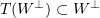 $ \vp(W^\perp)\subset W^\perp $